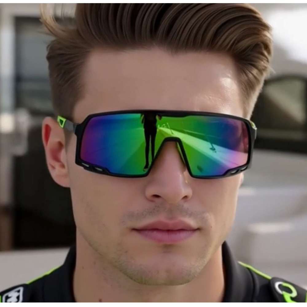 Oversized One Piece Blade Sports Shield Baseball Cycling Sunglasses Mirror Gafas